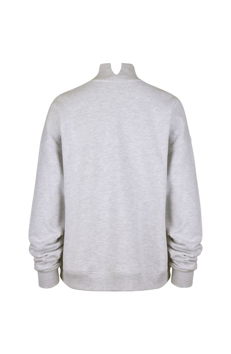 '47 Women's '47 Heather Gray San Francisco 49ers Vantage Mock Neck Pullover Sweatshirt, Alternate, color, 