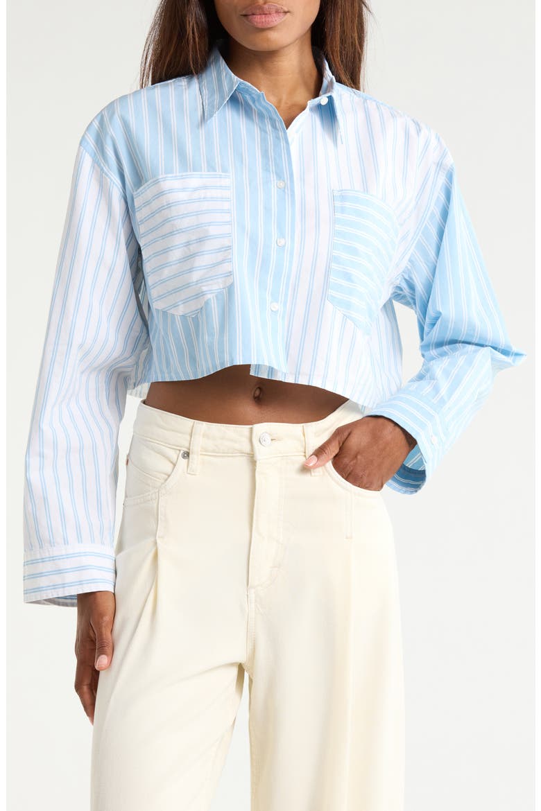 Erisa Cropped Shirt, Main, color, OPEN WHITE