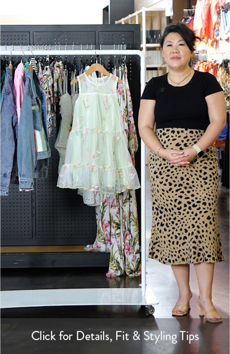 Kids' Embroidered Floral Mesh Dress, sales video thumbnail