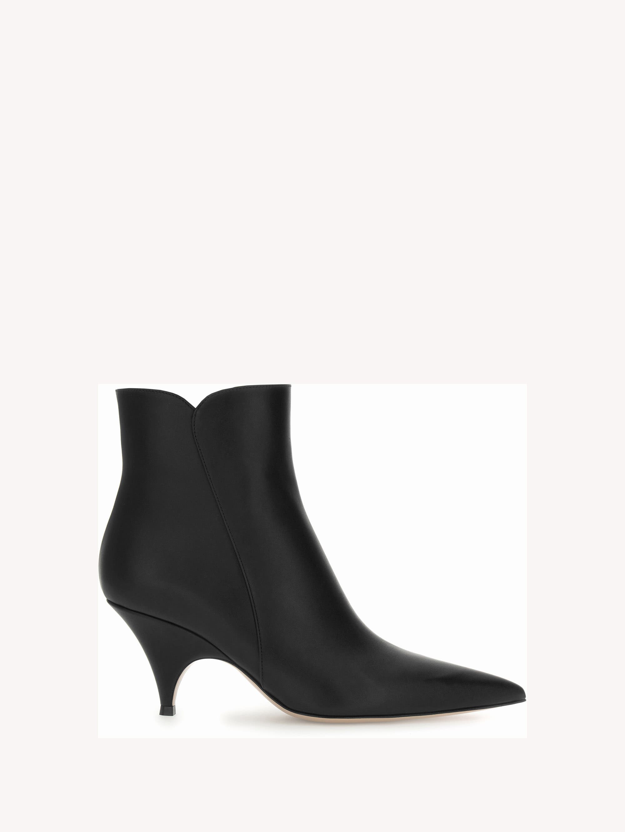 Gianvito Rossi Sofia Bootie 70, Main, color, Black Leather