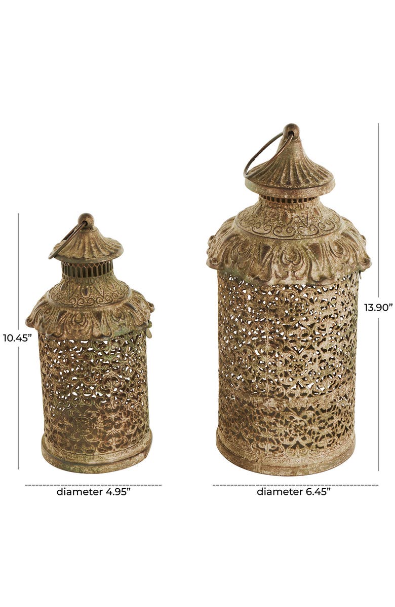 SONOMA SAGE HOME Set of 2 Lantern Candleholders, Alternate, color, Brown