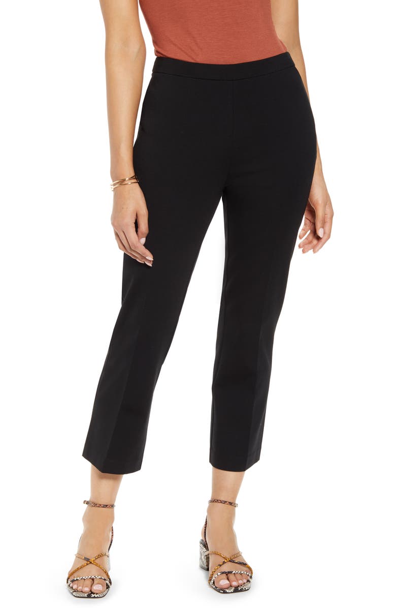 Halogen<sup>®</sup> Kick Flare Ponte Knit Crop Pants, Main, color,