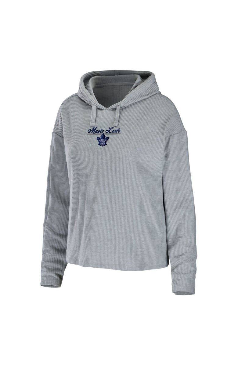 WEAR by Erin Andrews Women's WEAR by Erin Andrews Heather Gray Toronto Maple Leafs Logo Pullover Hoodie & Pants Sleep Set, Alternate, color, 