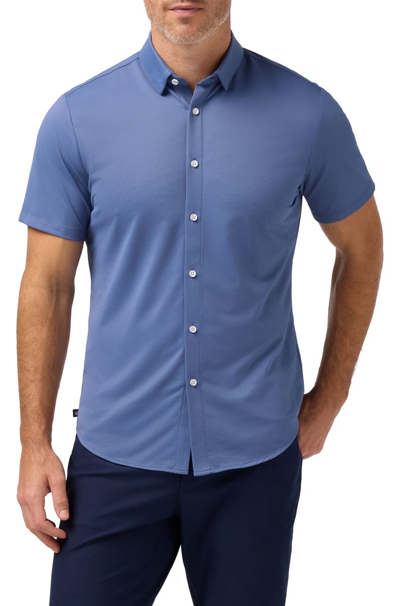 Mizzen+Main Halyard Short Sleeve Performance Button-Up Shirt, Main, color, 