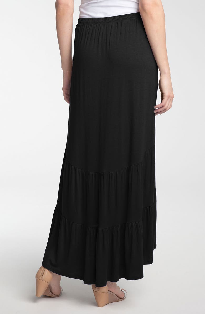 Olivia Moon Tiered Knit Maxi Skirt with High Low Hem, Alternate, color, 
