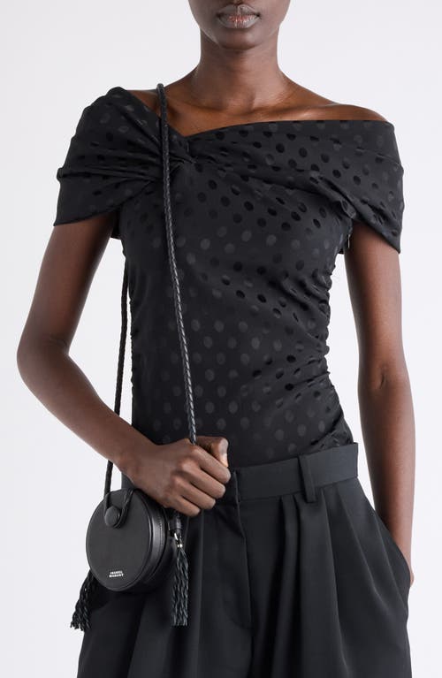 Isabel Marant Houna Leather Circle Crossbody Bag In Multi
