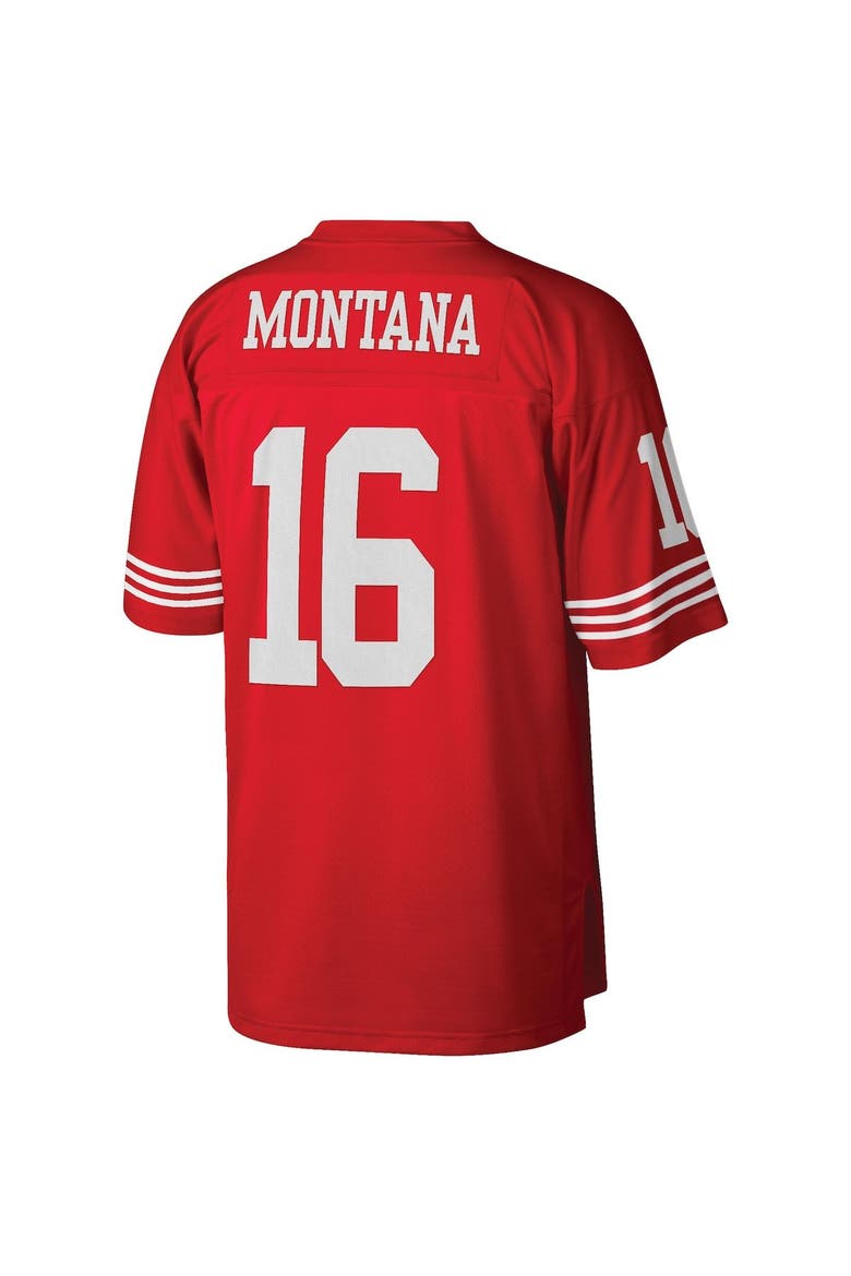 Men's Mitchell & Ness Joe Montana Scarlet San Francisco 49ers Big & Tall 1990 Retired Player Replica Jersey, Alternate, color, Scarlet