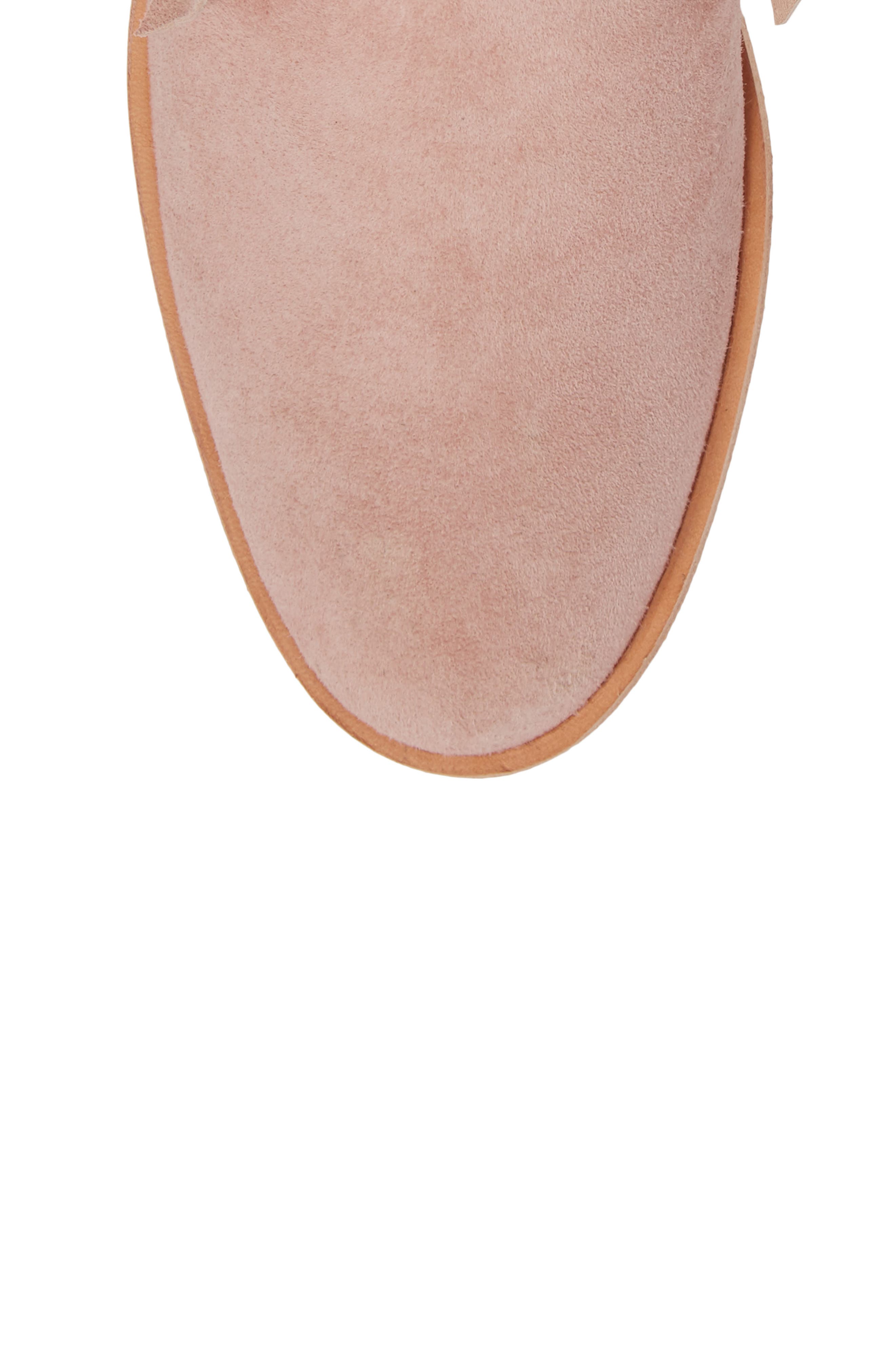 Loretana Ankle Tie Bootie, Alternate, color, ROSE SUEDE