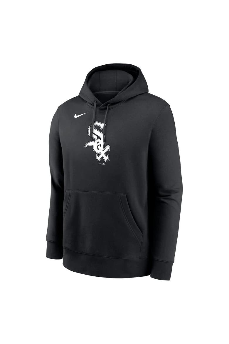Men's Nike Black Chicago White Sox Logo Club Fleece Pullover Hoodie, Alternate, color, Black
