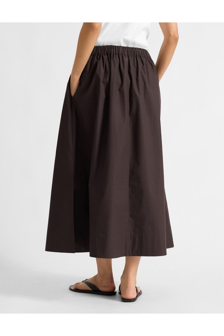 Cotton Full Skirt, Alternate, color, Chocolate