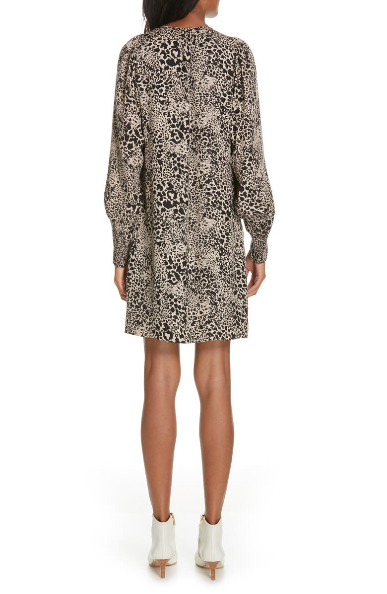 Rebecca Taylor Leopard Print Dress, Alternate, color,
