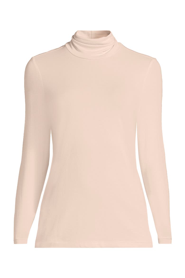 Lightweight Jersey Long Sleeve Turtleneck, Alternate, color, Pink Opal