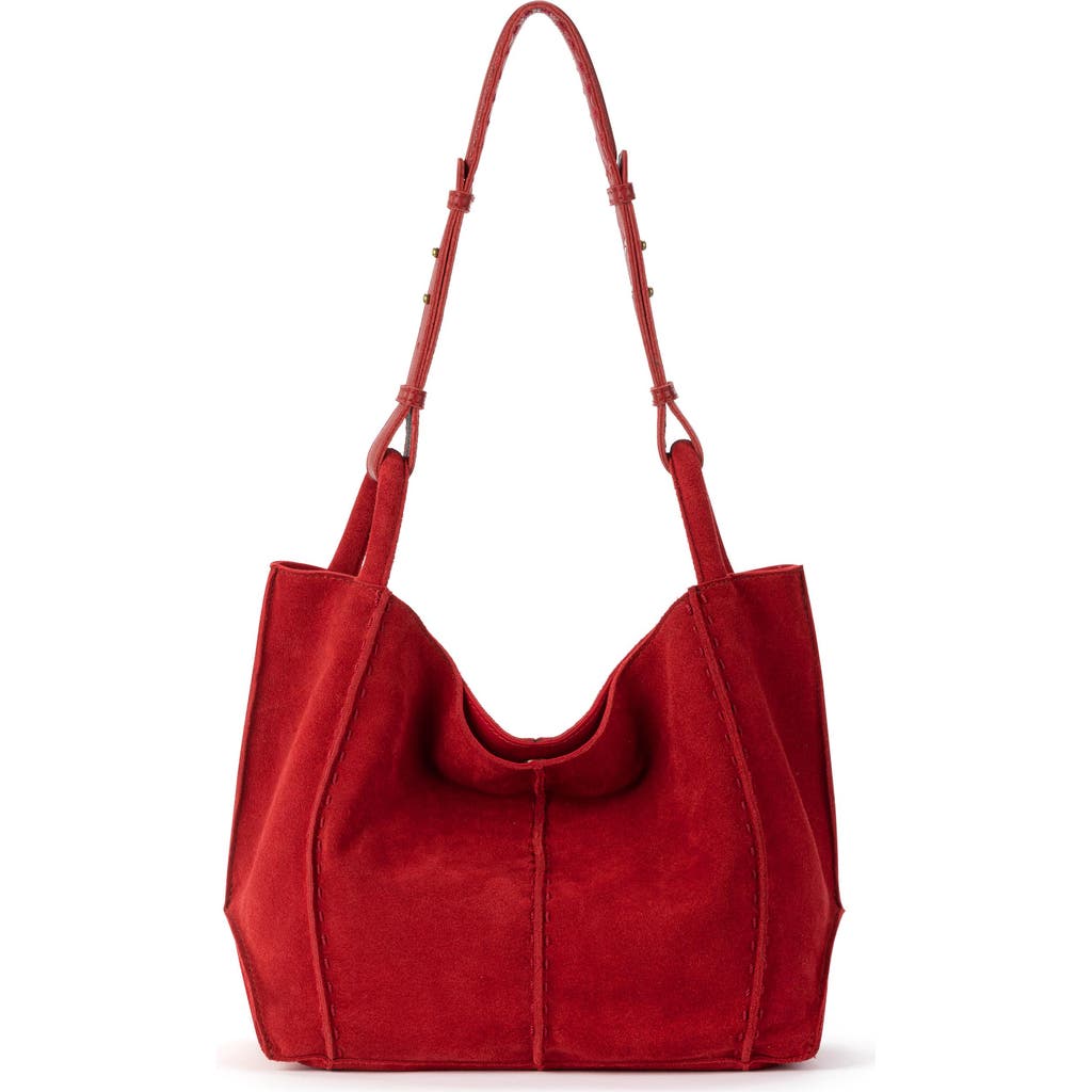 The Sak Los Feliz Medium Tote Leather Bag In Red