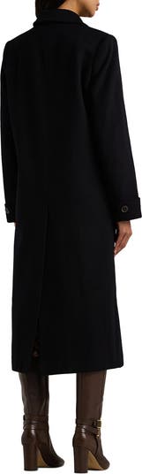 Longline Wool Blend Reefer Coat