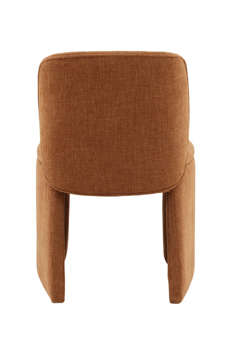 Dovetail Furniture Harlan Basketweave Upholstered Dining Chair, Alternate, color, Terracotta