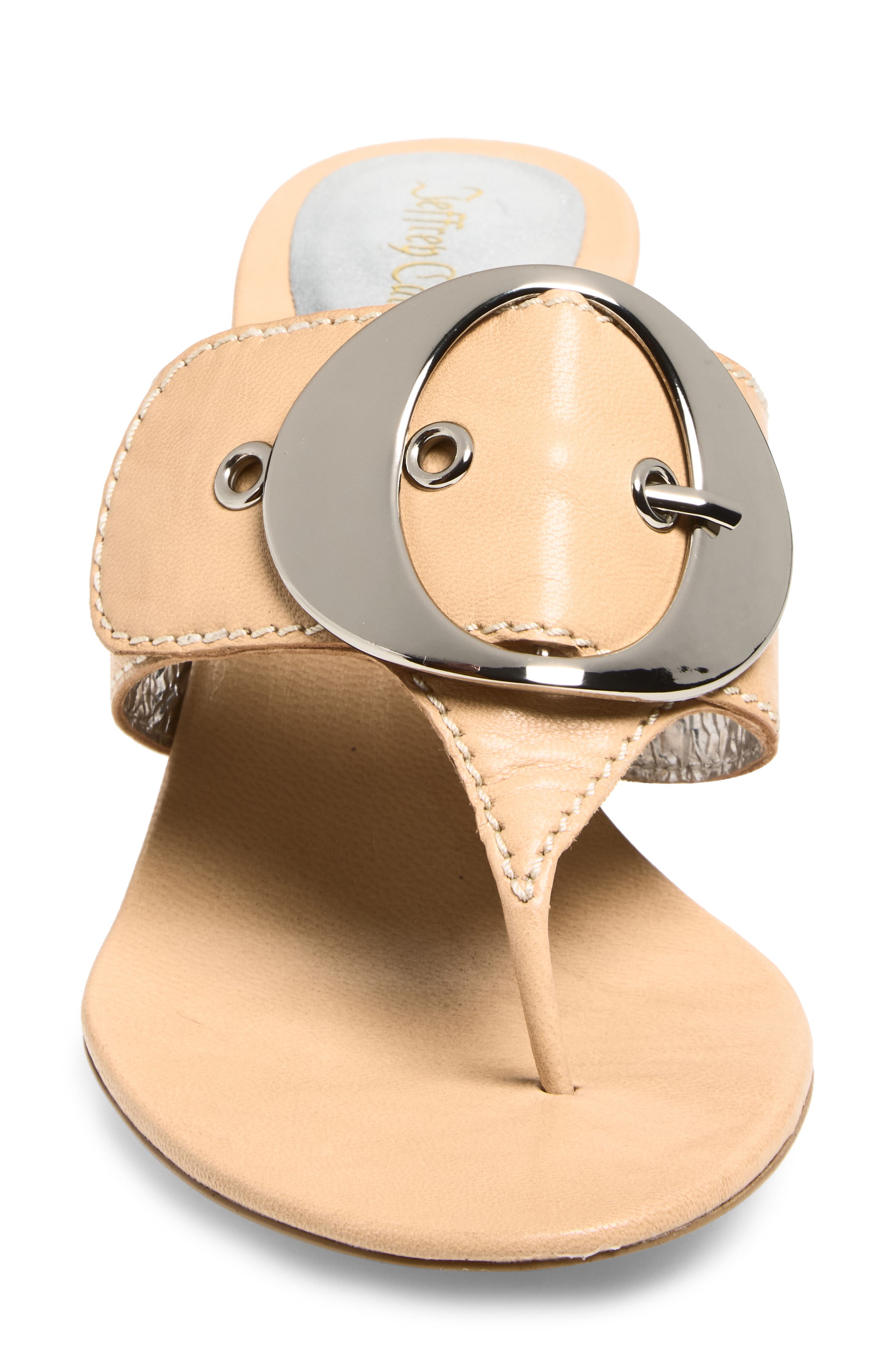 Solani Buckle Accent Sandal, Alternate, color, NATURAL SILVER