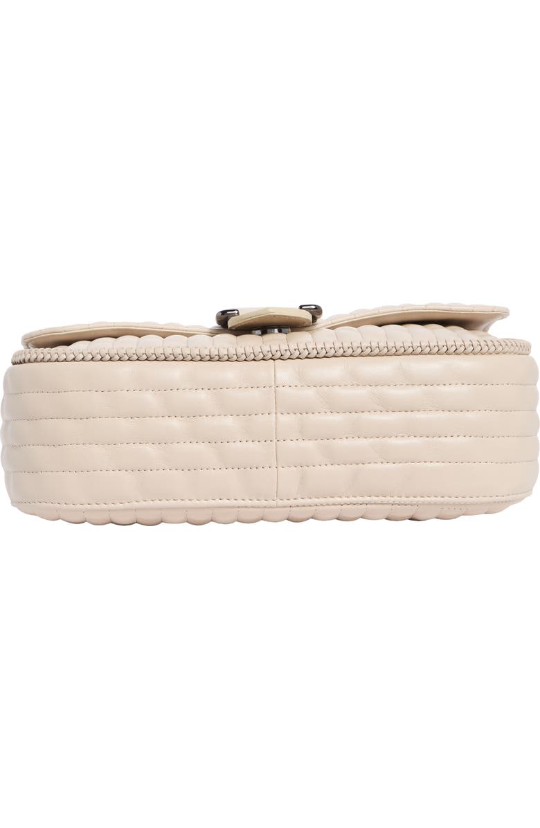 Longchamp Small Amazone Leather Quilted Convertible Crossbody Bag, Alternate, color, Chalk