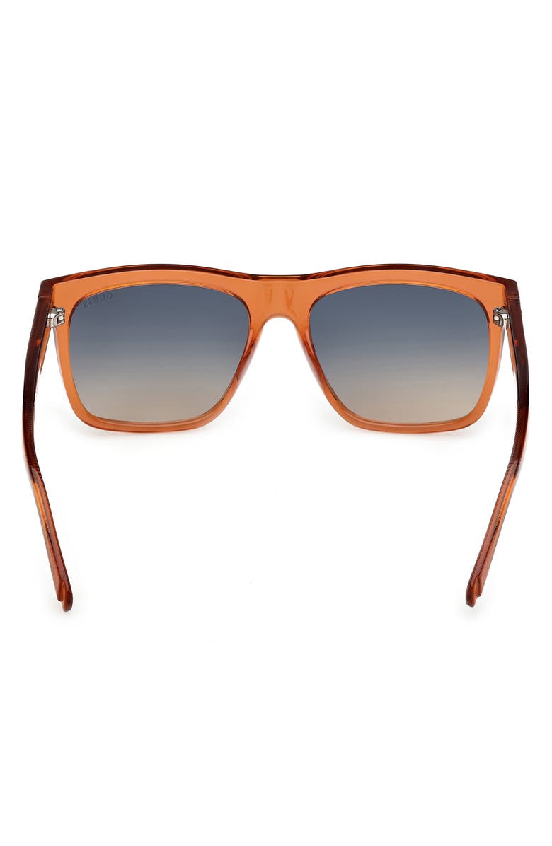 GUESS Square Sunglasses, Alternate, color, Shiny Orange / Blue Mirror