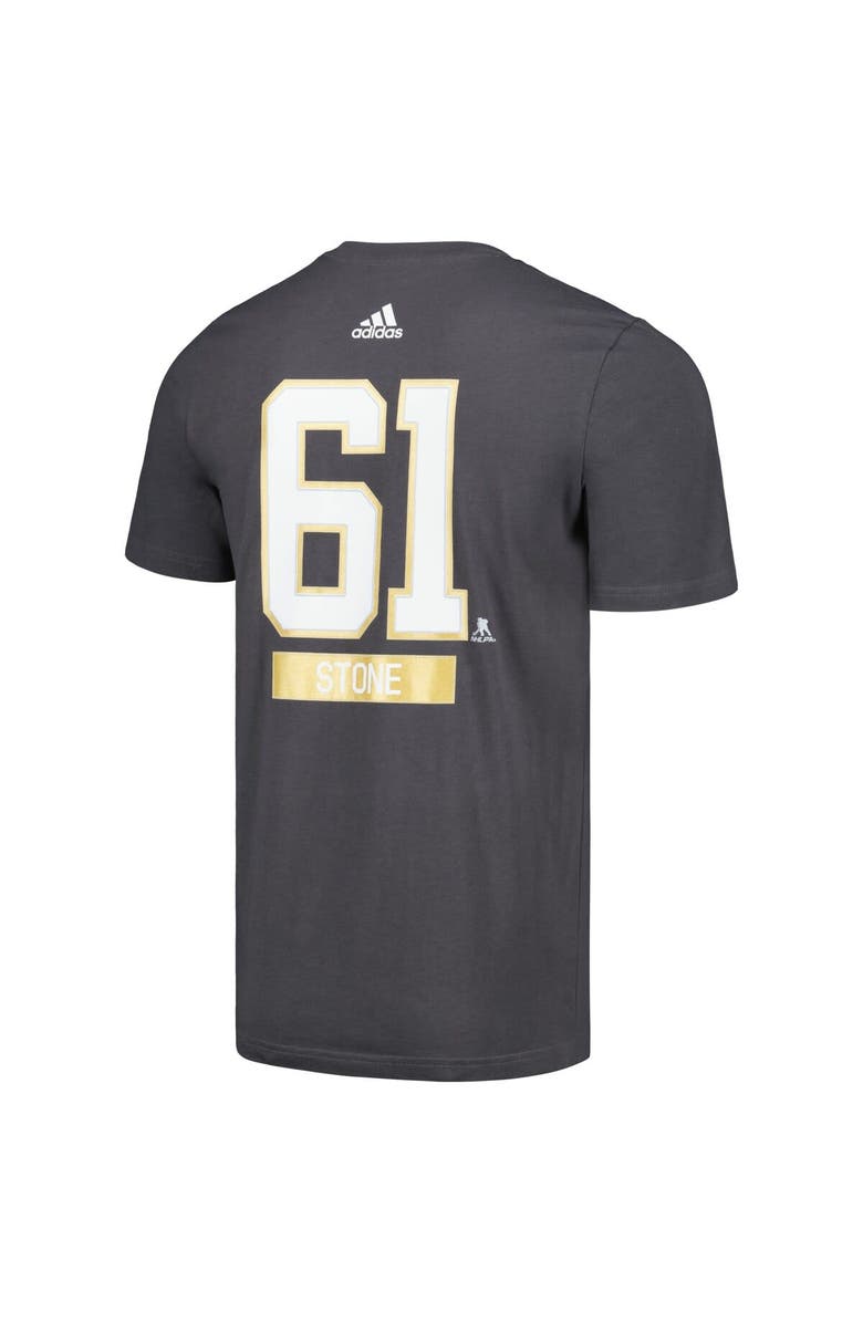 adidas Men's adidas Mark Stone Gray Vegas Golden Knights Fresh Name & Number T-Shirt, Alternate, color,