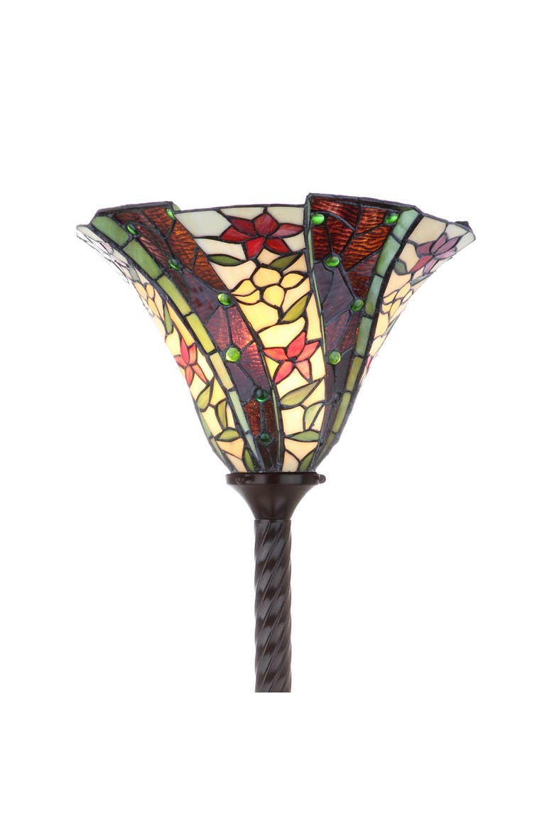 Williams Tiffany-Style 71" Torchiere LED Floor Lamp, Bronze, Alternate, color, Bronze