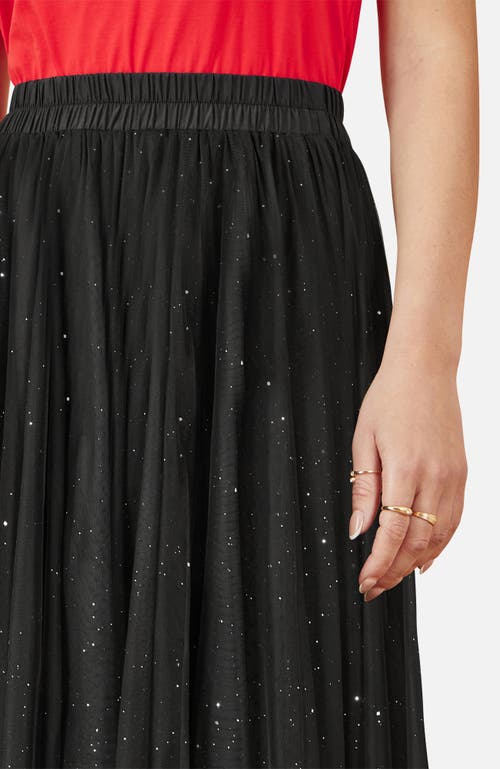 Yumi Sparkle Mesh Tulle Skirt In Black