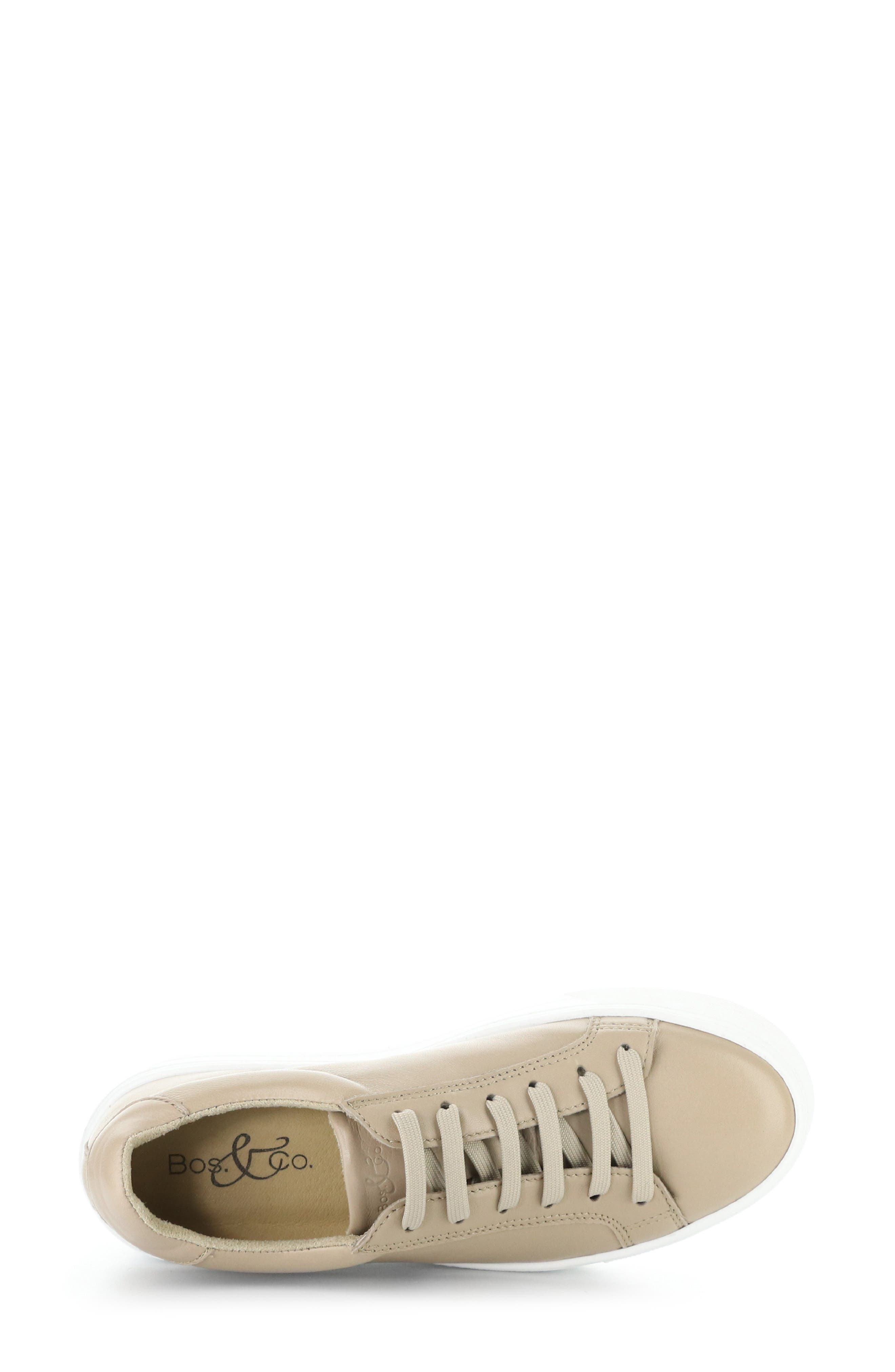 Bos. & Co. Maya Lace-Up Platform Sneaker, Alternate, color, Almondine