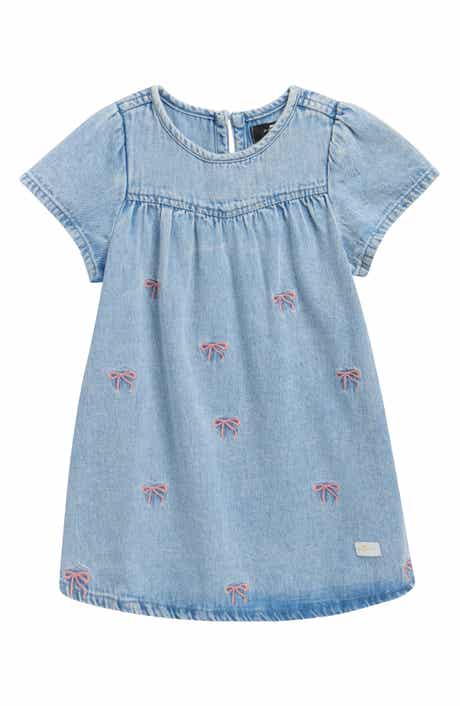 Kids' Bow Embroidered Dress