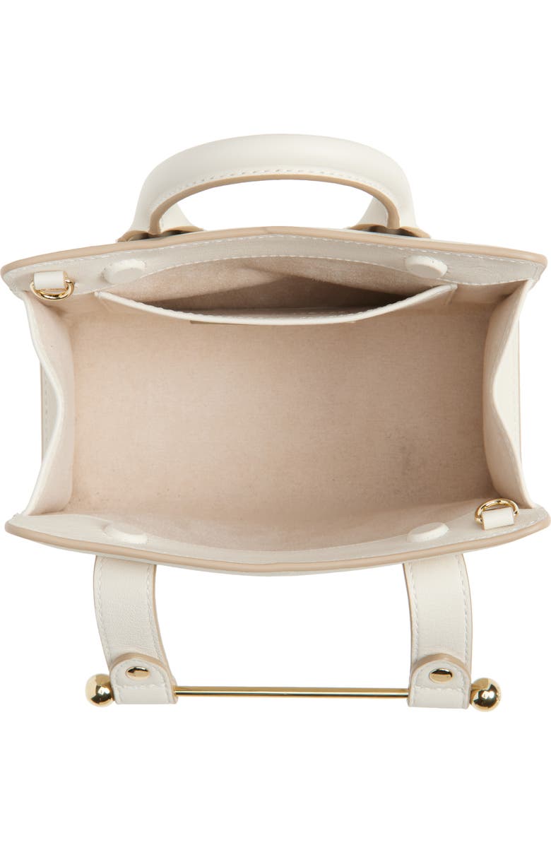 Strathberry Nano Floral Print Leather Tote, Alternate, color, White