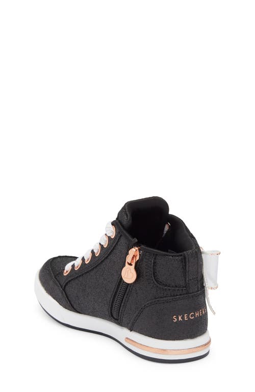 Skechers Kids' Shoutouts 2.0 Glitter High Top Sneaker In Black