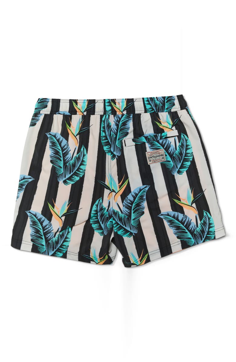 Party Pants Gulf Stripe Sport Swim Trunks, Alternate, color, Navy Blue