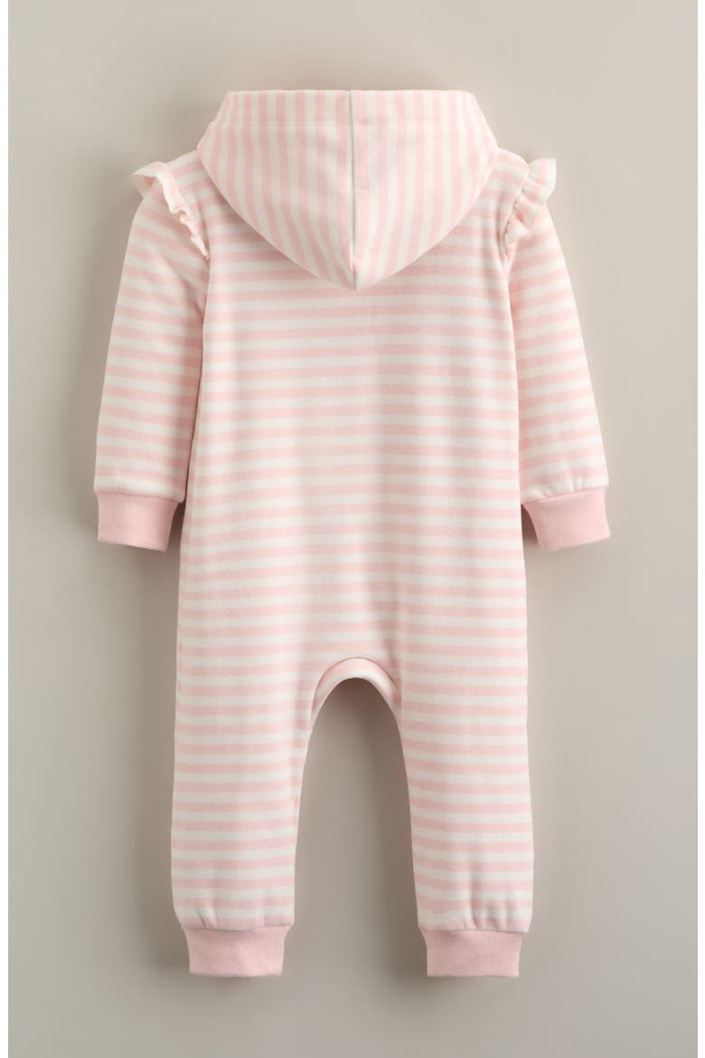 Stripe Hooded Long Sleeve Romper, Alternate, color, PINK DOGWOOD STRIPE