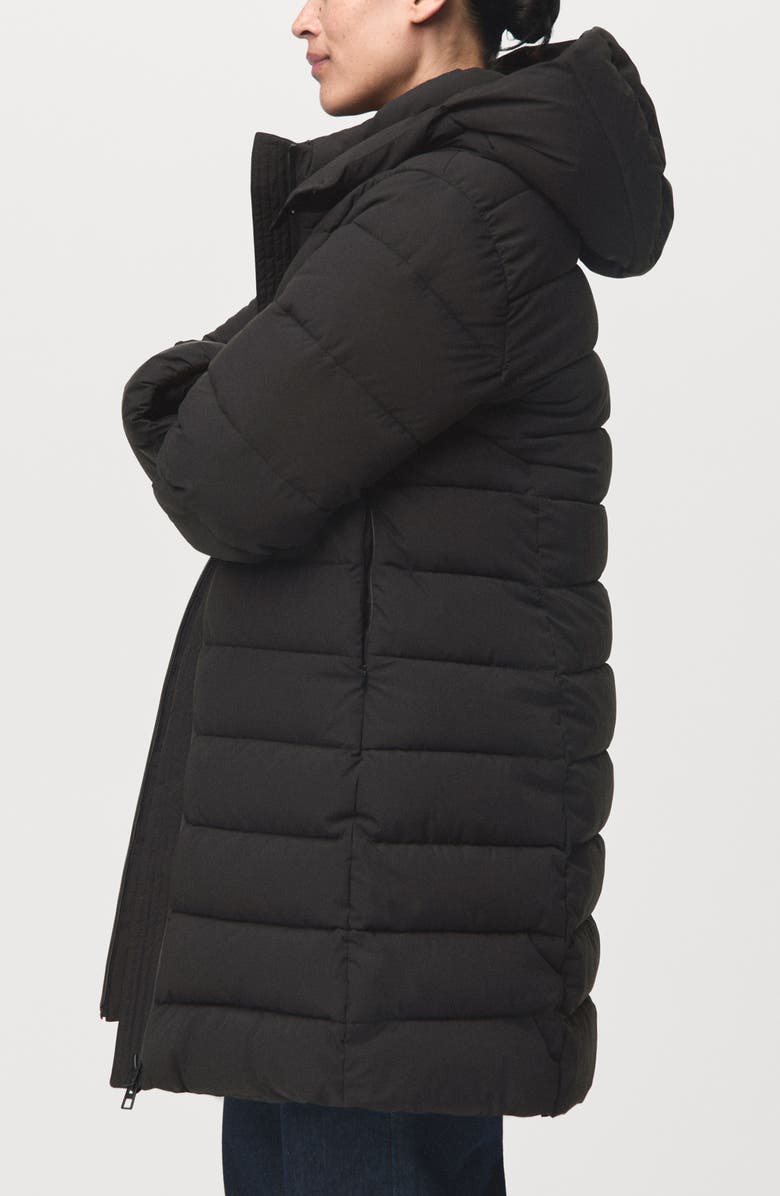 MANGO Quilted Puffer Coat, Alternate, color, Black