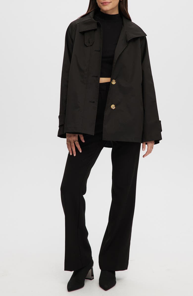 Noize Trench Poncho Jacket, Alternate, color, Black