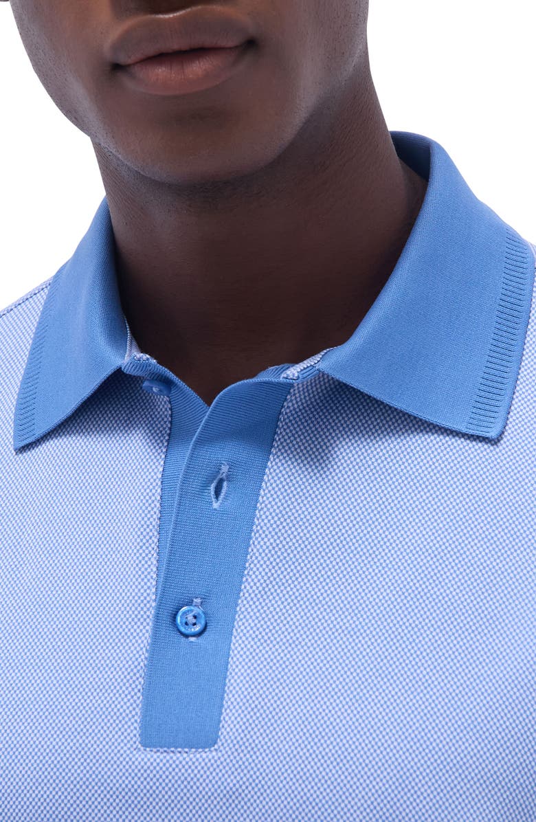 Bugatchi Tipped Cotton Piqué Polo, Alternate, color, Classic Blue