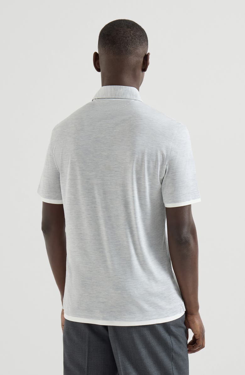 Brunello Cucinelli Polo with shirt collar, Alternate, color, Off-White