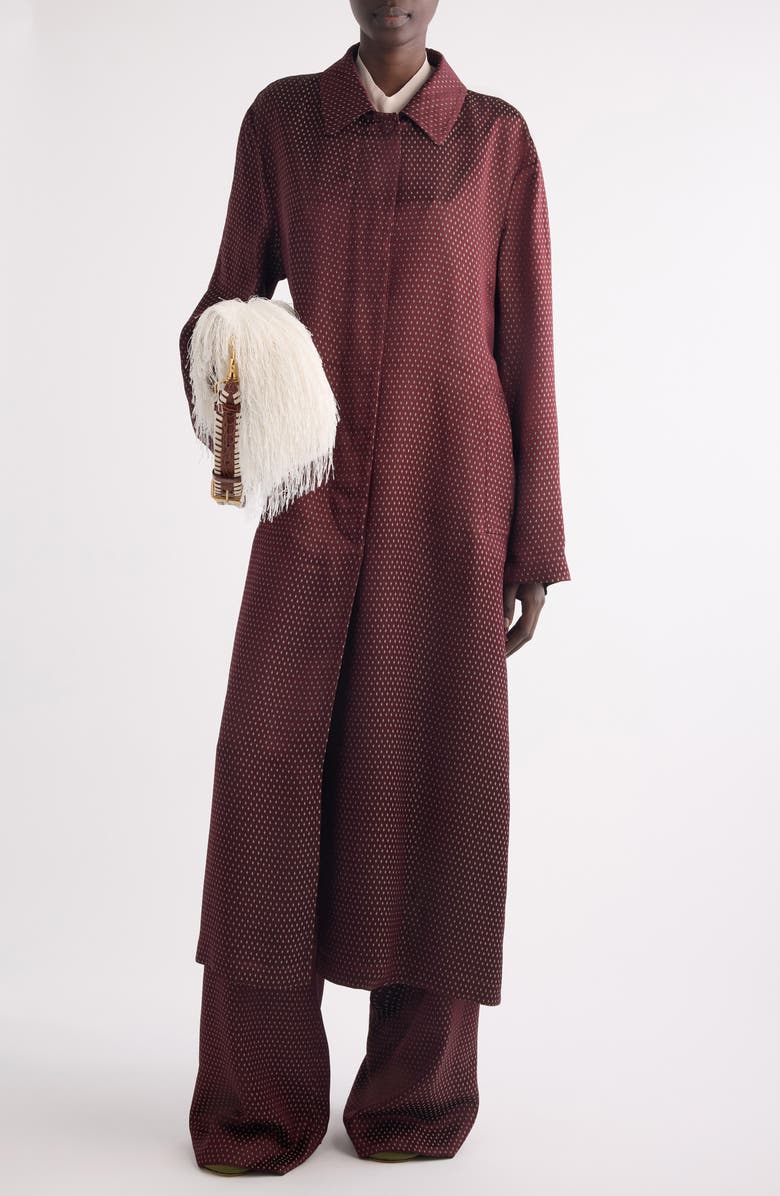 Dries Van Noten Peaches Belted Wide Leg Pants, Alternate, color, Burgundy