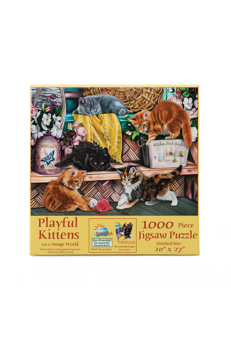Playful Kittens 1000 piece Jigsaw Puzzle for Adults, Alternate, color, Multicolor