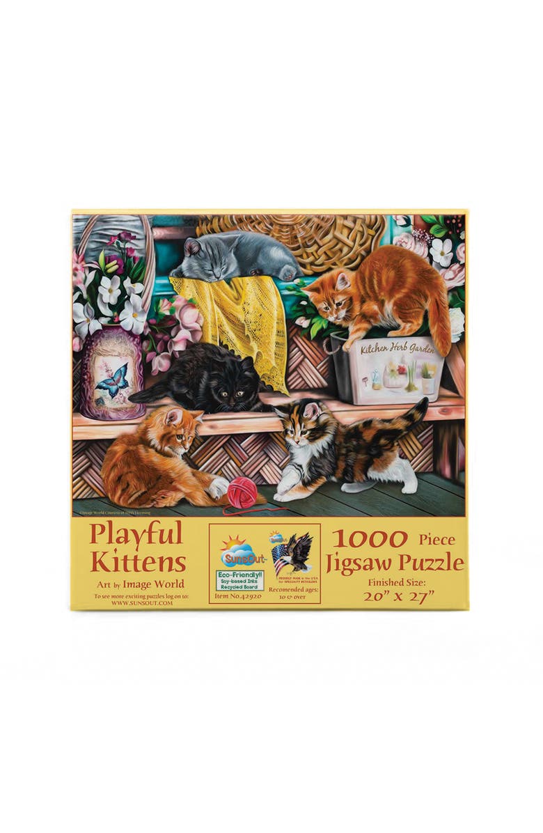 Sunsout Playful Kittens 1000 piece Jigsaw Puzzle for Adults, Alternate, color, Multicolor