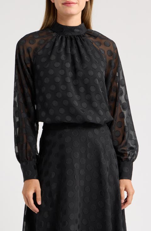 Mock Neck Raglan Top