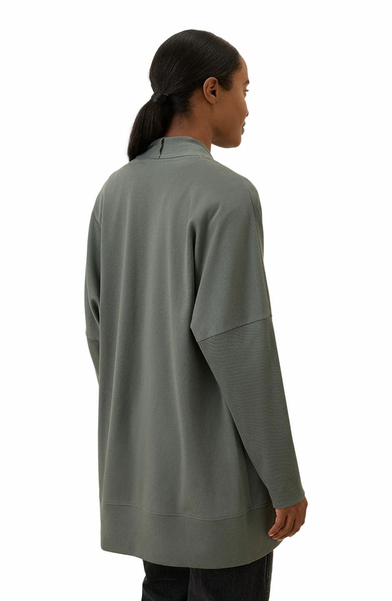 Pact Organic Cotton Airplane Wrap Cardigan, Alternate, color, Castor Grey