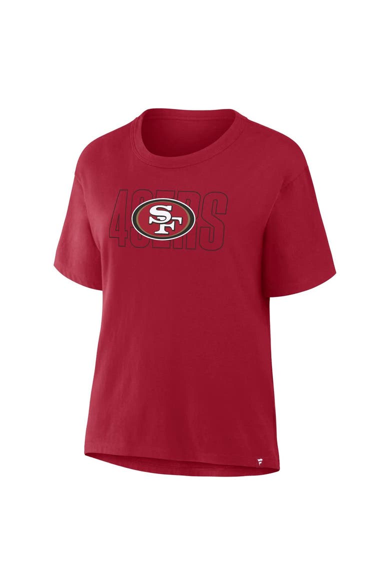 Women's Fanatics Scarlet San Francisco 49ers Line Em Up T-Shirt, Alternate, color, Scarlet