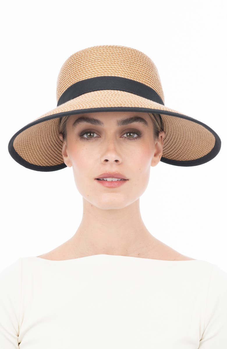 Eric Javits Sunbust Ponytail Notch Sun Hat, Alternate, color,
