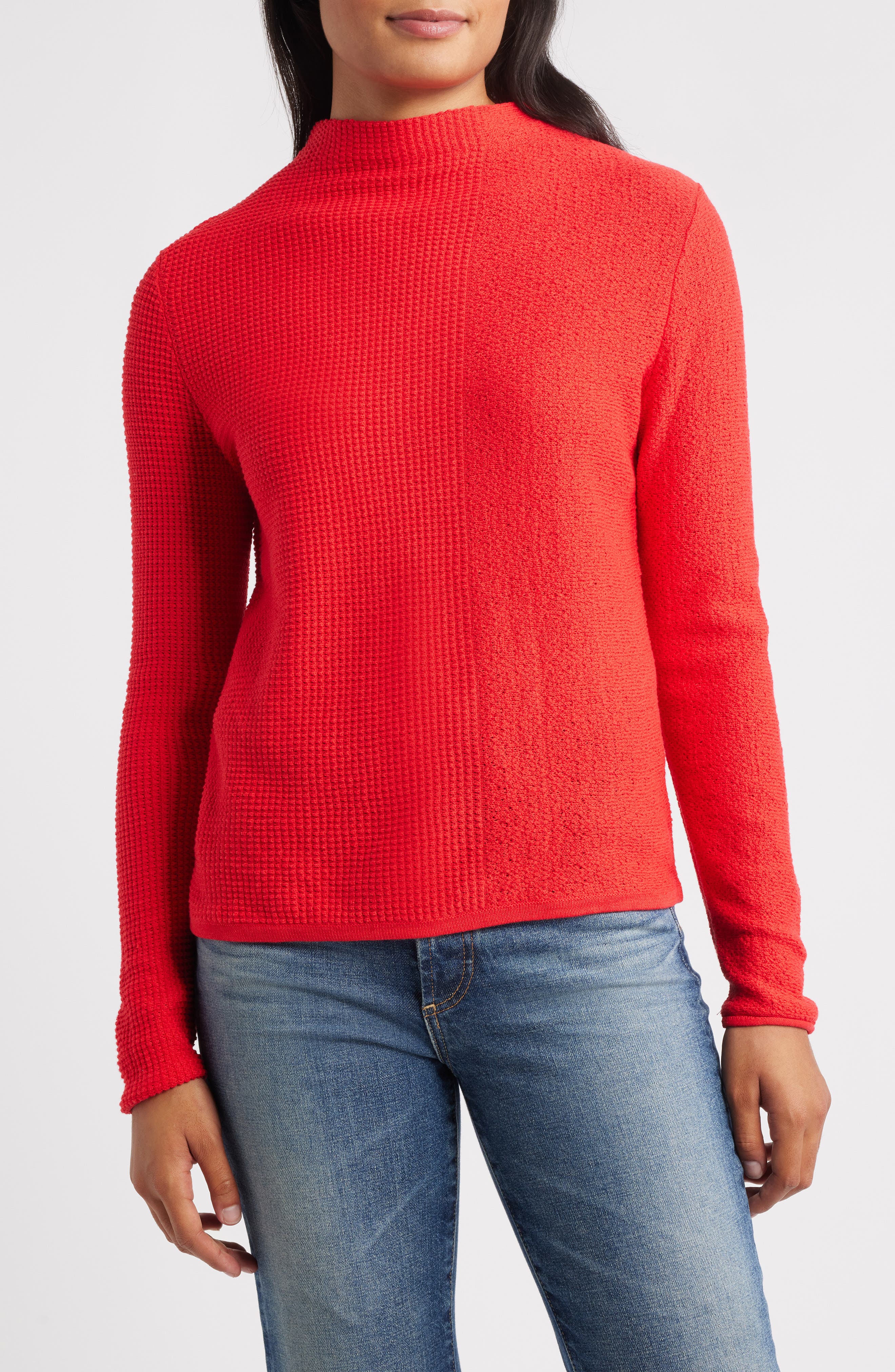 NIC+ZOE Pixel Mock Neck Sweater