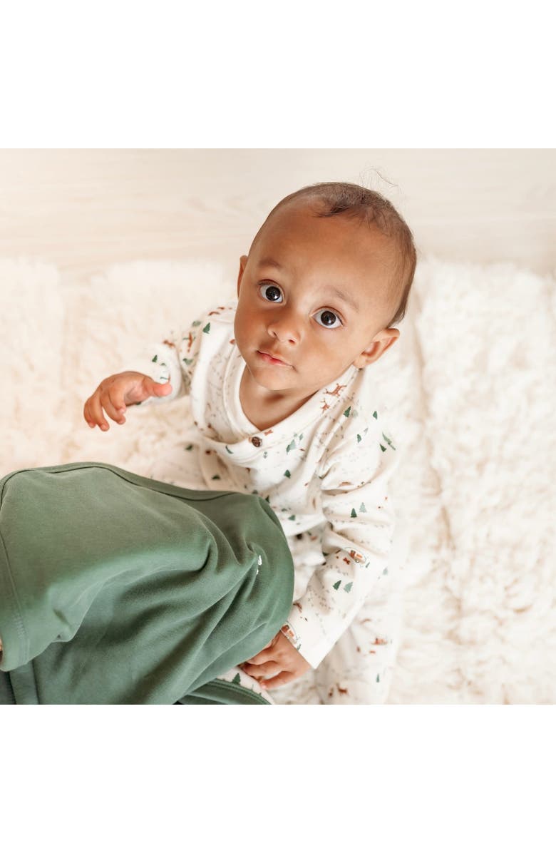 Finn + Emma Organic Footie I Into the Woods, Alternate, color, Off White