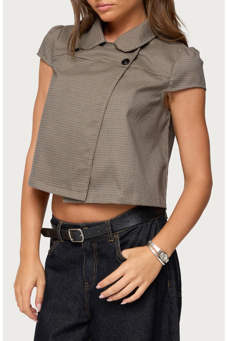 Haislee Houndstooth Crop, Alternate, color, MIX