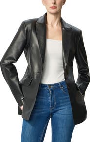 Kimi & Kai Alexie Leather Blazer