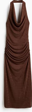 H&M Cowl-neck Halterneck Dress