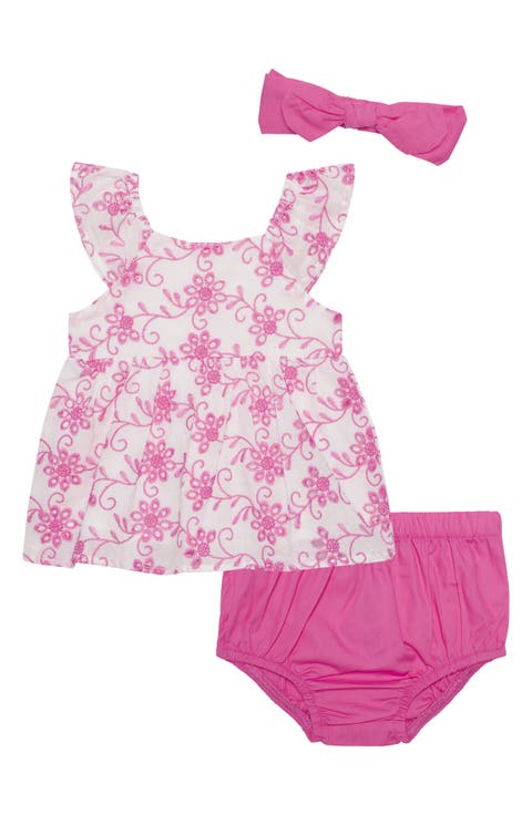 Eyelet Tunic, Solid Bloomers & Headband Set (Baby)