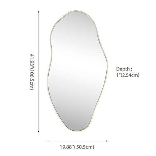 Jonathan Y Everly Irregular Framed Decorative Wall Mirror In Steel