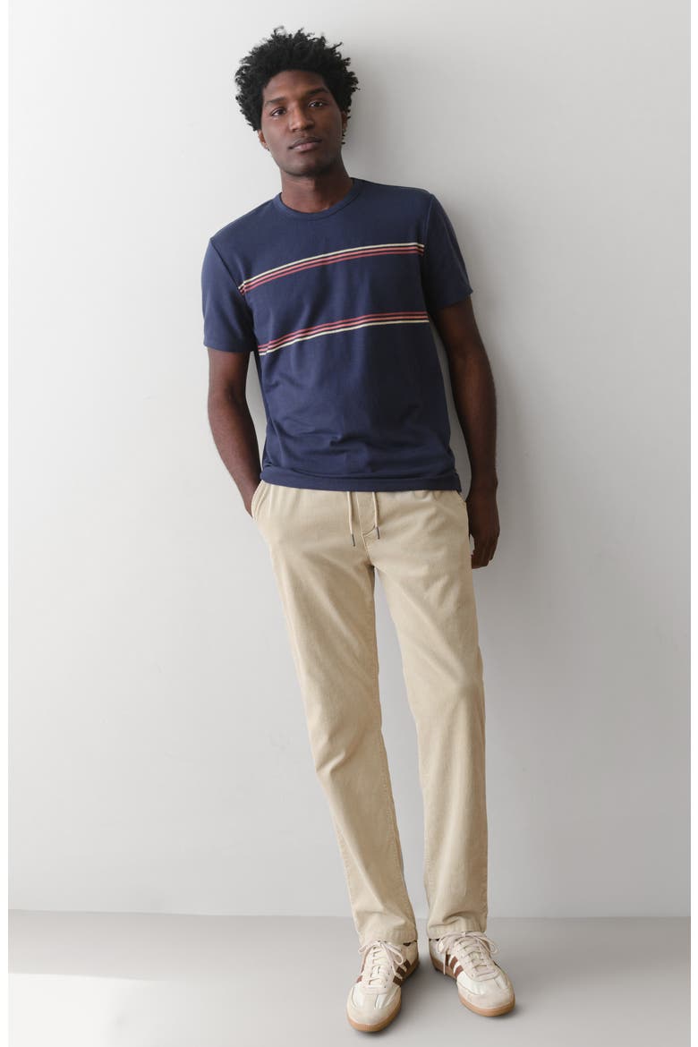 Signature Jacquard Stripe T-Shirt, Alternate, color, NAVY SUNSET STRIPE